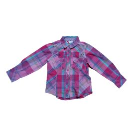 116-os pink kockás hosszú ujjú blúz - Next