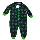 98-104-es fekete-zöld polár szőrmés háziruha, kezeslábas vastag pizsama - Minecraft - ÚJ