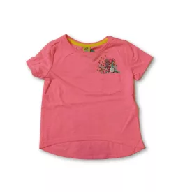   92-es rózsaszín zsebes flitteres póló - Kiki & Koko - ÚJ