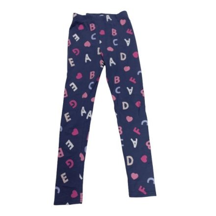 128-as kék betűs leggings - Sinsay (használtabb)