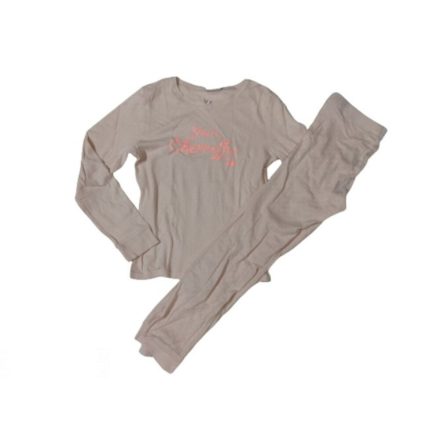 134-es rózsaszín-fehér pöttyös feliratos pizsama - H&M