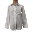 116-122-es fehér díszes hosszú ujjú alkalmi, ünneplő blúz - Sirin Kiz - ÚJ