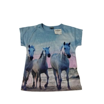 104-es kék lovas, lovacskás póló - Kiki & Koko - ÚJ