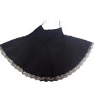 146-152-es fekete alkalmi szoknya, ünneplőszoknya masnival, csipkével - ÚJ