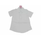 110-116-os fehér rövid ujjú csipkés alkalmi, ünneplő blúz - Sunsea - ÚJ