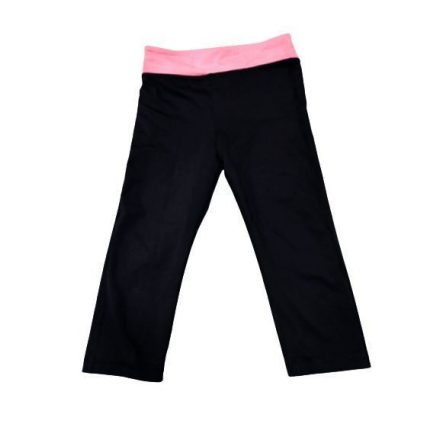 110-116-os fekete-rózsaszín capri leggings, sportnadrág - H&M