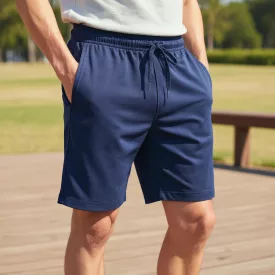   140-es sötétkék pamut short, rövidnadrág, tornashort, tornanadrág - H&M