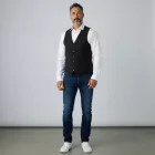 Férfi fekete elegáns, alkalmi mellény - ÚJ