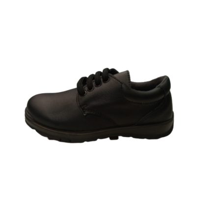 26-os fekete fűzős bőrcipő - Titanitos - ÚJ