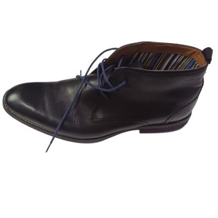 44-es (UK8) fekete félmagas szárú elegáns bőr cipő - Clarks