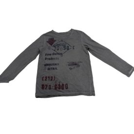 128-134-es szürke feliratos pamutfelső - Benetton