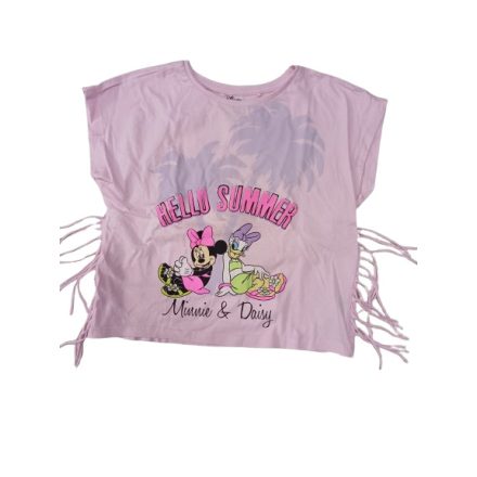 128-as rózsaszín rojtos póló - Minnie és Daisy