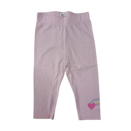 122-es rózsaszín szívecskés capri leggings - Sinsay