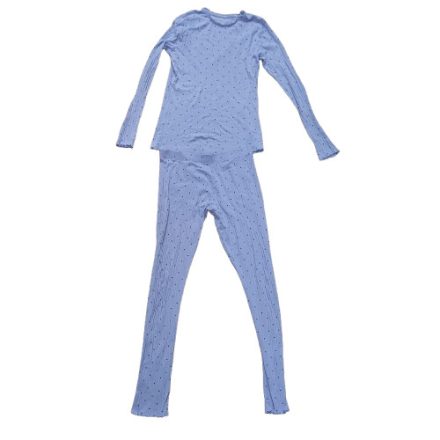 158-as kék pöttyös pamut pizsama - F&F