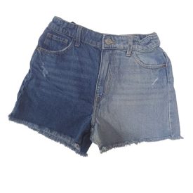   152-es kék felemás színű lány farmer rövidnadrág, short - H&M