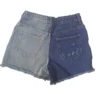 152-es kék felemás színű lány farmer rövidnadrág, short - H&M