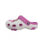 34-es fehér-pink gumiklumpa, habpapucs - ÚJ