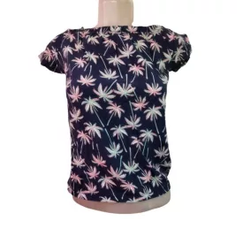 158-164-es kék pálmafás póló - Y.F.K