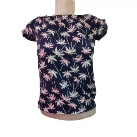 158-164-es kék pálmafás póló - Y.F.K