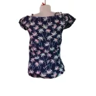 158-164-es kék pálmafás póló - Y.F.K