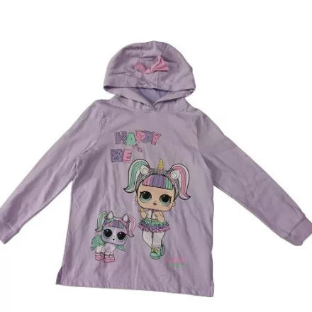 128-as lila pamut kapucnis pulóver - L.O.L Surprise