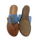 39-40-es kék olasz flip-flop, lábujjközös papucs - ÚJ