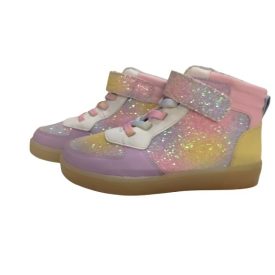   32-es cukorkaszínű villogó talpú glitteres magasszárú cipő - H&M - ÚJ