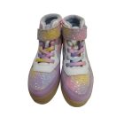 32-es cukorkaszínű villogó talpú glitteres magasszárú cipő - H&M - ÚJ