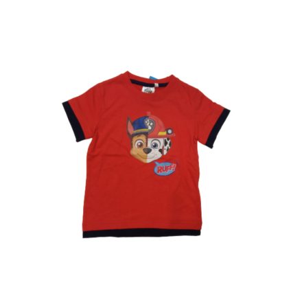 122-es piros fiú póló - Paw Patrol - Mancs Őrjárat - ÚJ