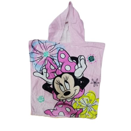 Rózsaszín frottír fürdőponcsó, törölköző - Minnie Egér