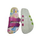 35-ös fehér-rózsaszín szívecskés gumipapucs - ÚJ