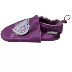 23-24-es lila szivecskés bőr cipőcske - Sterntaler