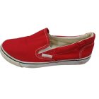 Női 36-os piros papucscipő, vászon cipő, bebújós cipő