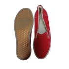 Női 36-os piros papucscipő, vászon cipő, bebújós cipő