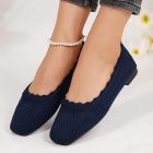 41-es sötétkék textil balerinacipő - ÚJ