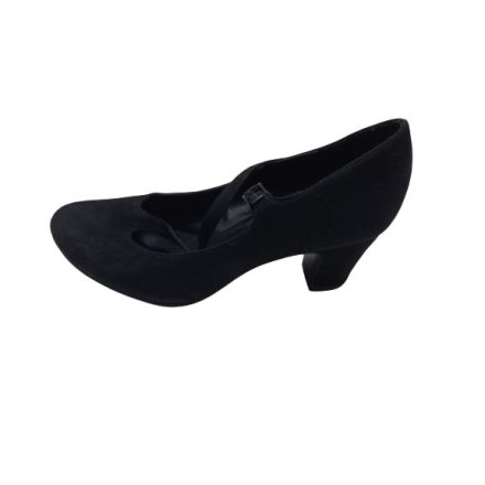 35-ös fekete bársony magassarkú cipő - Graceland