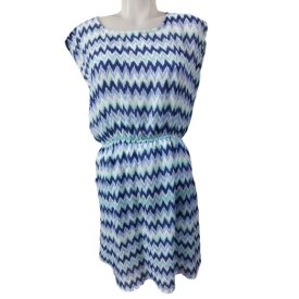 170-176-os kék-zöld mintás ruha - Y.F.K