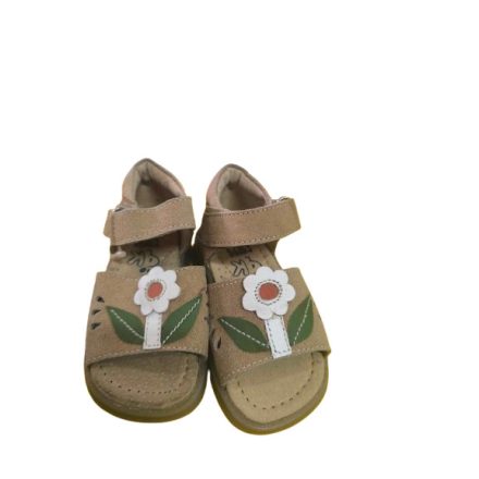 20-as drapp virágos bőr szandál - Prego Kids - ÚJ