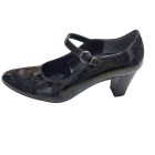 Női 8 1/2-es fekete pántos magassarkú lakkcipő - Gabor Comfort