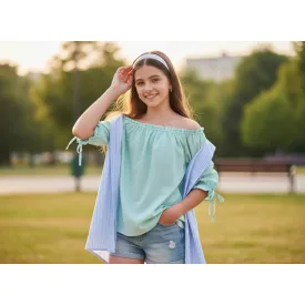 152-es mentazöld nyári felső, blúz - H&M