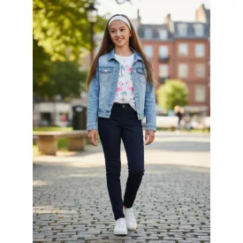   164-es fekete vastagabb pamut nadrág, leggings jellegű - Reserved