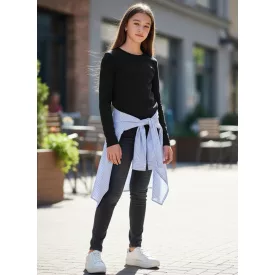   164-es szürke vastagabb pamut nadrág, leggings jellegű - Reserved