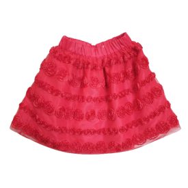 128-as piros virágrátétes szoknya - H&M