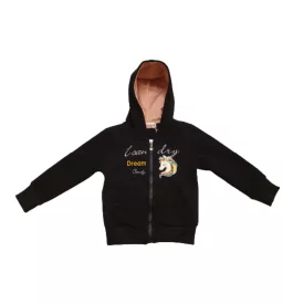   98-104-es sötétkék unikornisos flitteres kardigán - Childhood - ÚJ