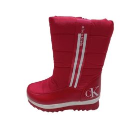   Női vagy lányka 36-os (de valójában csak 34-es) piros szőrmével bélelt hótaposó - ÚJ