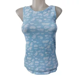 158-as kék felhős ujjatlan lány póló - Tezenis