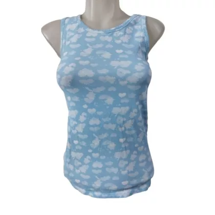 158-as kék felhős ujjatlan lány póló - Tezenis