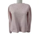 158-164-es rózsaszín strasszos pulóver - H&M