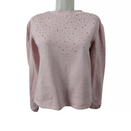 158-164-es rózsaszín strasszos pulóver - H&M