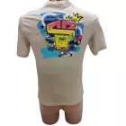 152-158-as drapp mintás póló - Spongyabob